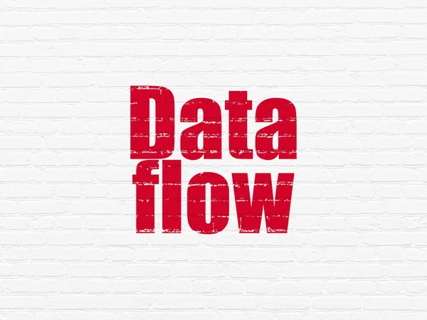 Data concept: Data Flow on wall background — Stock Photo, Image