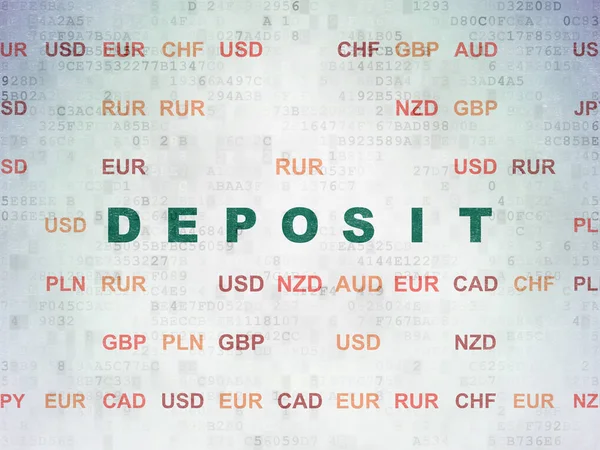 Para kavramı: dijital veri kağıt arka plan mevduat