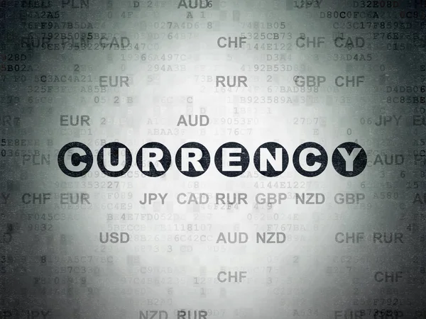 Концепция валюты: Валюта на фоне цифровых данных — стоковое фото