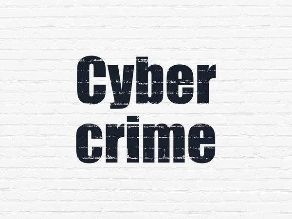Concetto di protezione: Cyber Crime sullo sfondo della parete — Foto Stock