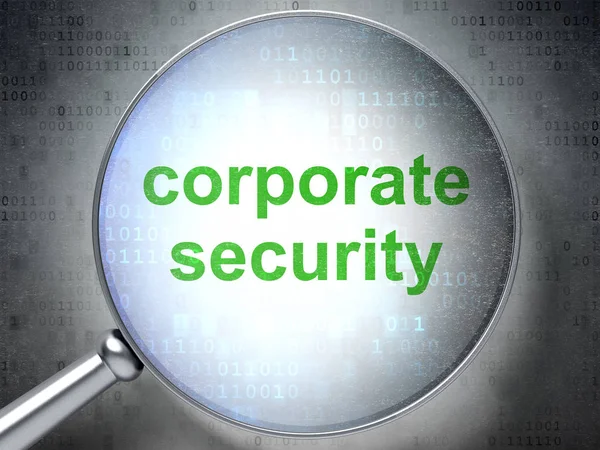 Concepto de seguridad: Seguridad corporativa con vidrio óptico —  Fotos de Stock