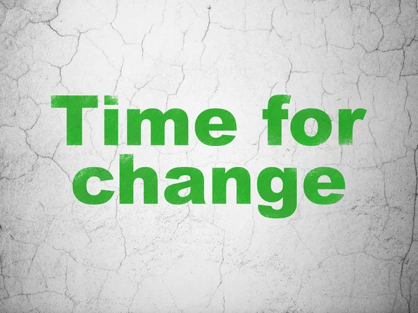 Concetto di tempo: Tempo per il cambiamento sullo sfondo del muro — Foto Stock