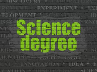 Bilim kavramı: bilim derecesi duvar arka plan üzerinde