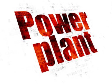 Manufacuring kavramı: santral dijital arka plan üzerinde