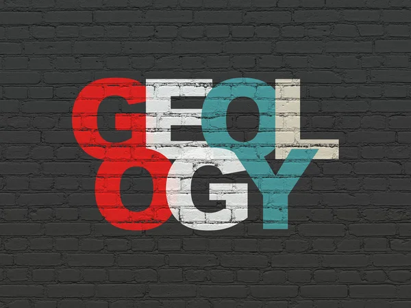 Понятие обучения: Геология на стенном фоне — стоковое фото