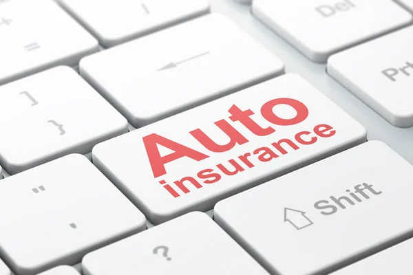 Insurance concept: Auto Insurance on computer keyboard background