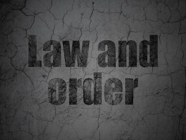 Law concept: Law And Order on grunge wall background — Stock Photo, Image