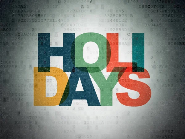 Holiday concept: Holidays on Digital Data Paper background — Stock Photo, Image