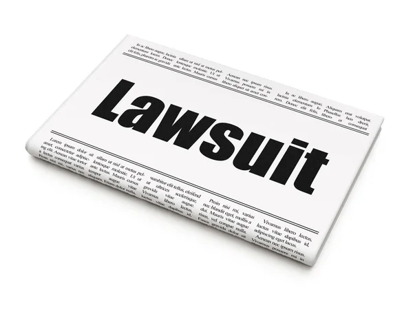 Law concept: newspaper headline Lawsuit — Stock Photo, Image