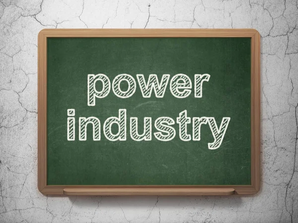 Endüstri kavramı: Kara tahta arka plan üzerinde güç sanayî