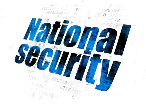 Concetto di sicurezza: sicurezza nazionale su sfondo digitale — Foto Stock