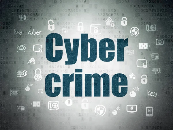 Bescherming concept: Cyber Crime op digitale Data-Paper achtergrond — Stockfoto