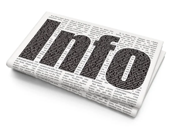 Information concept: Info on Newspaper background — Stock Photo, Image