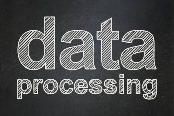 Data concept: Data Processing on chalkboard background — Stock Photo, Image