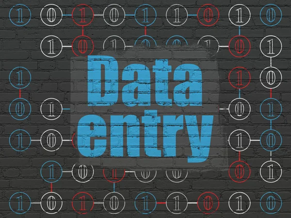Conceito de informação: Data Entry on wall background — Fotografia de Stock