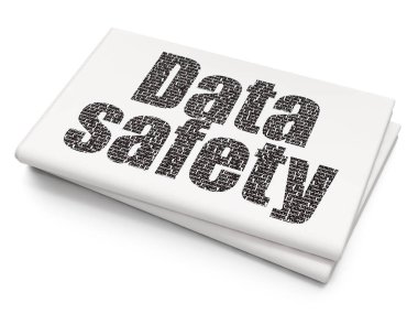 Bilgi kavramı: boş gazete arka plan üzerinde veri güvenliği