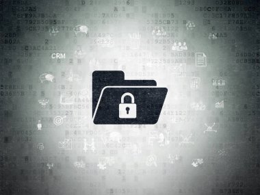 Finans kavramı: Dijital Veri Kağıt arkaplanda Kilitli Dizin