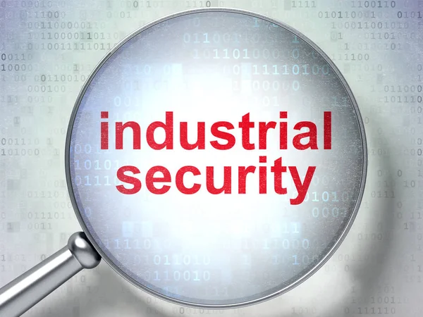 Concetto di sicurezza: sicurezza industriale con vetro ottico — Foto Stock