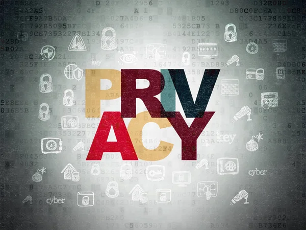 Koncepcja bezpieczeństwa: prywatność na tle cyfrowych danych papierze — Zdjęcie stockowe