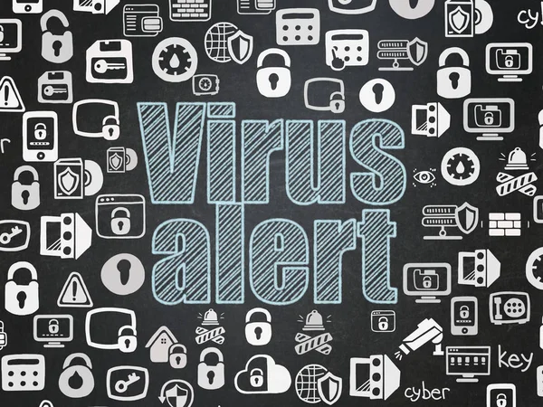 Security concept: Virus Alert on School board background