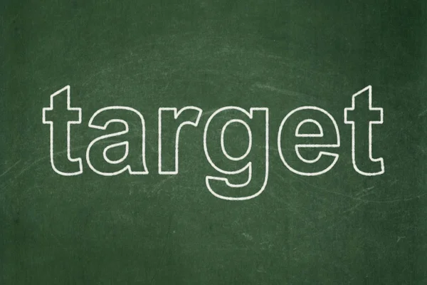 Finance concept: Target on chalkboard background — Stock Photo, Image