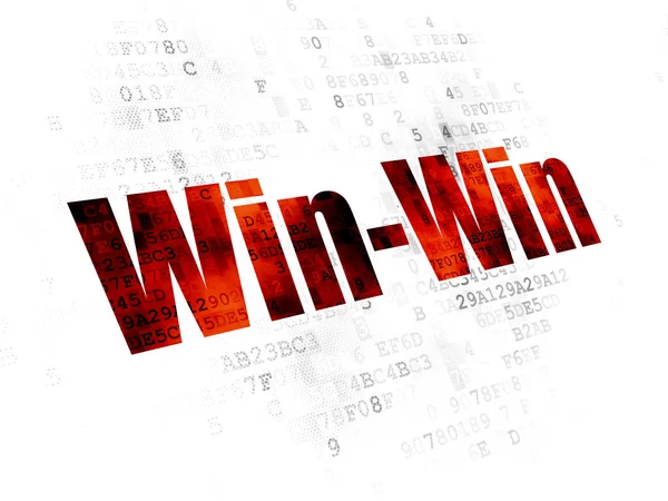 Conceito de negócio: Win-Win em fundo digital — Fotografia de Stock