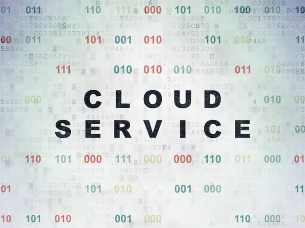 Cloud-Computing-Konzept: Cloud-Service auf digitalem Datenpapier — Stockfoto