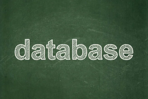 Datenbankkonzept: Datenbank auf Tafelhintergrund — Stockfoto
