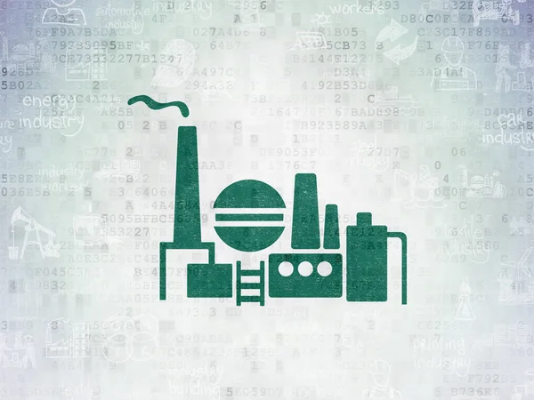 Concept van de industrie: olie en Gas Indusry op digitale Data-Paper achtergrond — Stockfoto