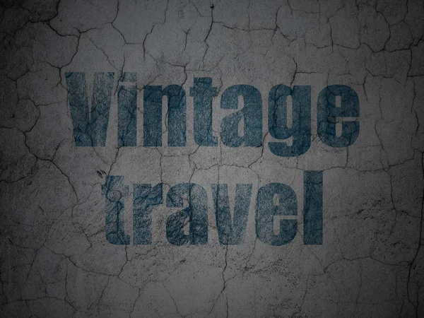 Concept de vacances : Voyage Vintage sur fond de mur grunge — Photo