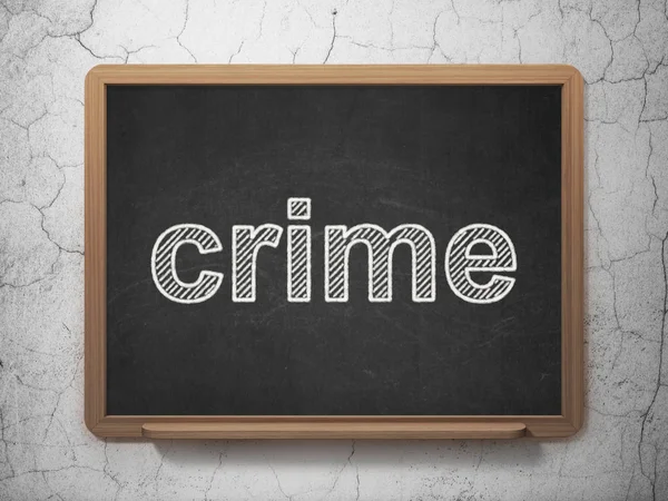 Safety concept: Crime on chalkboard background — Stock Photo, Image