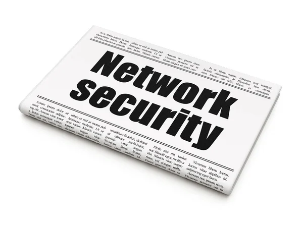 Concepto de seguridad: titular del periódico Network Security —  Fotos de Stock