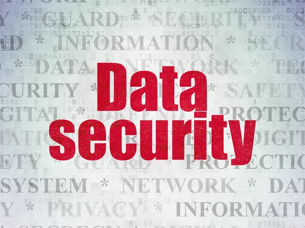 Concetto di protezione: sicurezza dei dati sul background della carta digitale — Foto Stock