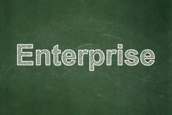 Finanční koncept: Enterprise na tabuli pozadí — Stock fotografie