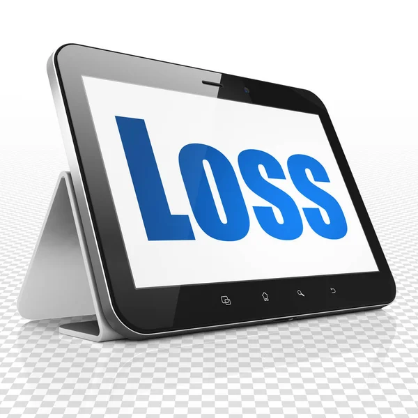 Business concept: Tablet Computer with Loss on display — Stock Photo, Image