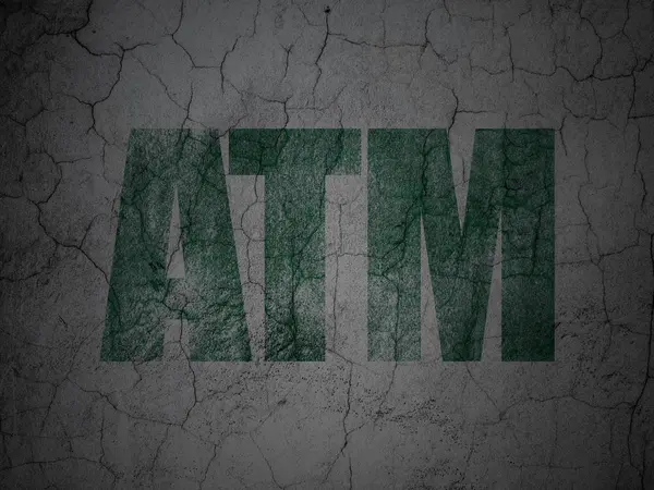 Money concept: ATM on grunge wall background — Stock Photo, Image