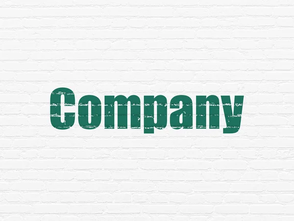Концепция бизнеса: Компания на настенном фоне — стоковое фото