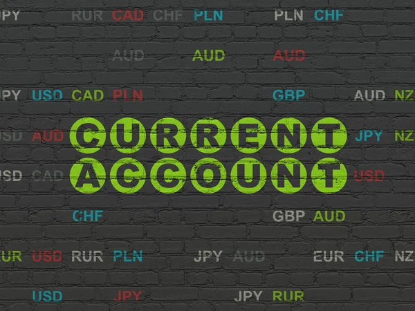 Money concept: Current Account on wall background — Stock Photo, Image