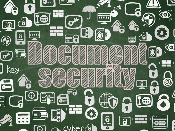Concepto de privacidad: Seguridad de documentos en el fondo de la junta escolar — Foto de Stock
