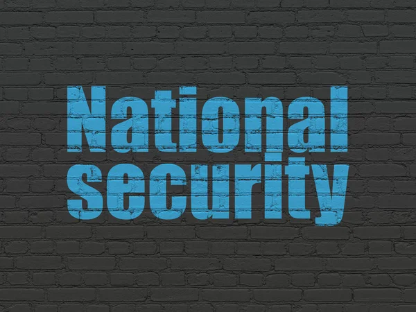 แนวคิดการรักษาความปลอดภัย: ความปลอดภัยแห่งชาติบนพื้นหลังผนัง — ภาพถ่ายสต็อก