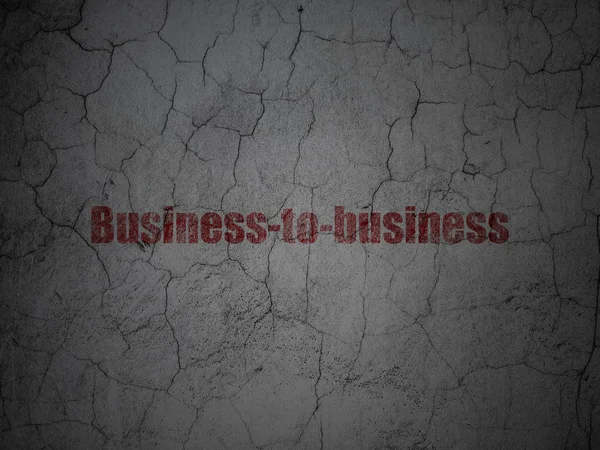 Koncepcja finansowania: Business-to-business na tle ściany grunge — Zdjęcie stockowe