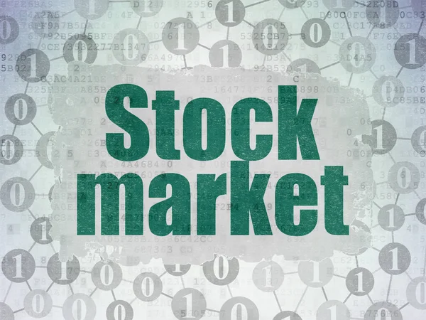 Conceito de negócio: Stock Market on Digital Data Paper background — Fotografia de Stock