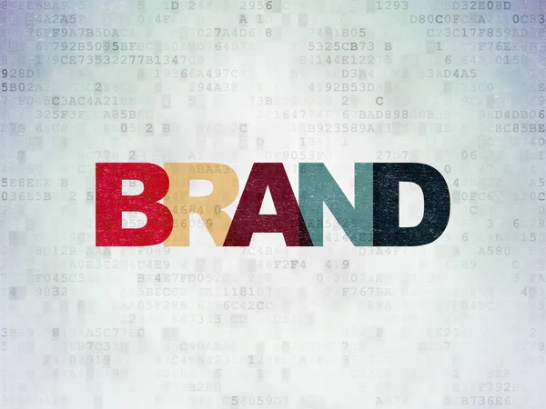 Marketing concept: merk op digitale Data-Paper achtergrond — Stockfoto