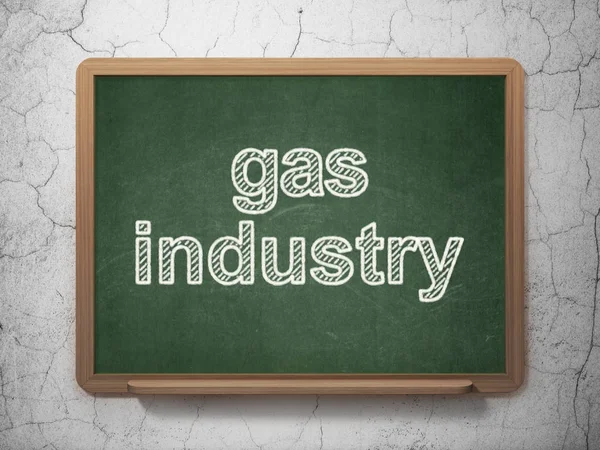 Herstellungskonzept: Gasindustrie auf Kreidetafel — Stockfoto