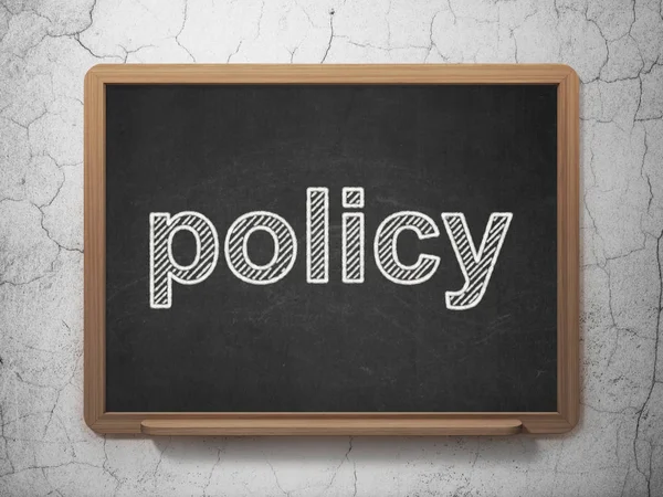 Insurance concept: Policy on chalkboard background