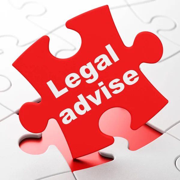 Law concept: juridische advies op puzzel achtergrond — Stockfoto