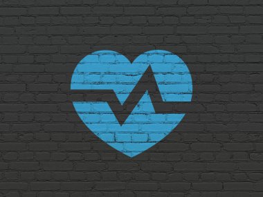 Tıp kavramı: kalp duvar arka plan üzerinde