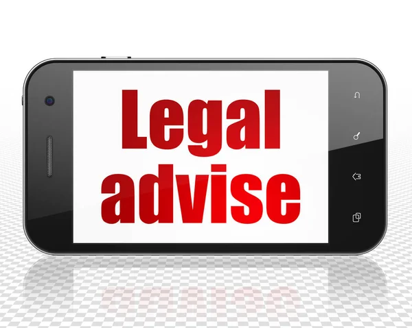 Law concept: Smartphone met juridisch adviseren op display — Stockfoto