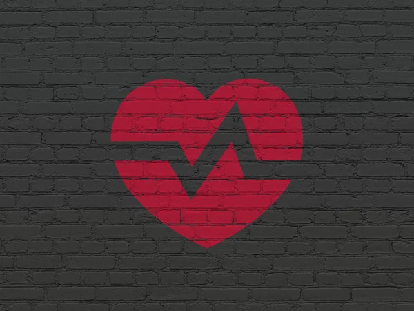 Sağlık kavramı: kalp duvar arka plan üzerinde