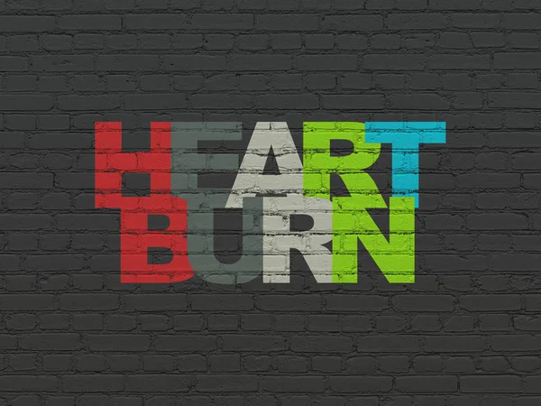 Tıp kavramı: mide ekşimesi duvar arka plan üzerinde